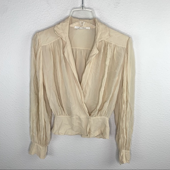 Vintage Tops - 🔥 Vintage Perry Ellis Balloon Sleeve Silk Top E14
